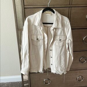 Women's Cream Denim Jacket